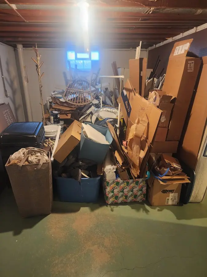 Roll-off dumpster container at job site for 8 Yard Dumpster Rental in New Hartford